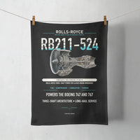Thumbnail for RB211-524 design on black towel
