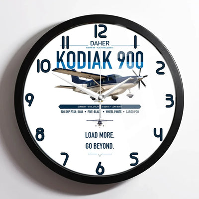 Daher Kodiak 900 design on white framed wall clock