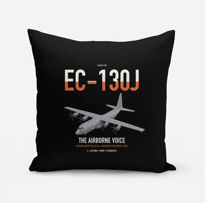 EC-130J Commando Solo III design on black pillow
