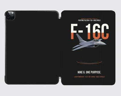 F-16C Fighting Falcon Nine G One Purpose design on black ipad tablet case