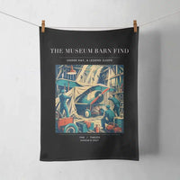 Thumbnail for VINTAGE G4454 - The Museum Barn Find - Designed Towels design on black