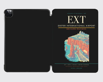 Exeter International Airport (EXT) design on black ipad tablet case