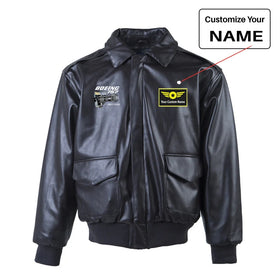 Boeing 757 & Rolls Royce Engine (RB211) Leather Bomber Jackets (NO Fur)