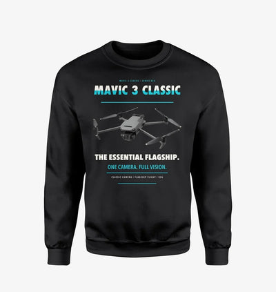 DJI Mavic 3 Classic design on black sweatshirt