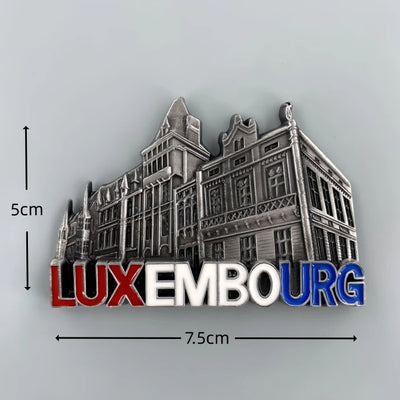 Luxembourg Grand Palace 3D Metal Fridge aviation design 3D metal magnet sticker in 3D metal with magnetic back.