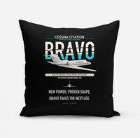 Thumbnail for Cessna Citation Bravo design on black pillow