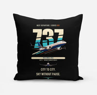 Thumbnail for Boeing 737 MAX 8 design on black pillow