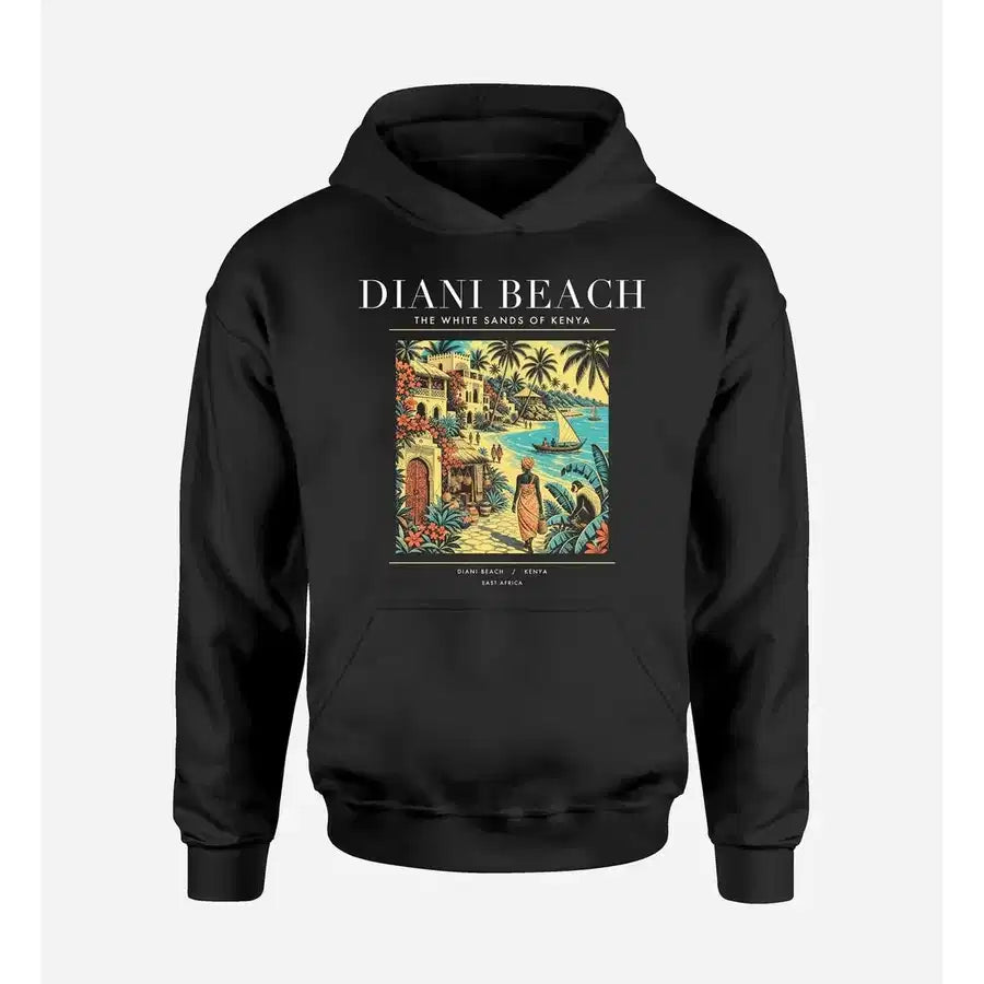 DIANI BEACH - Poster - Premium Hoodie - Black