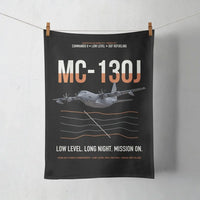 Thumbnail for MC-130J COMMANDO II design on black towel