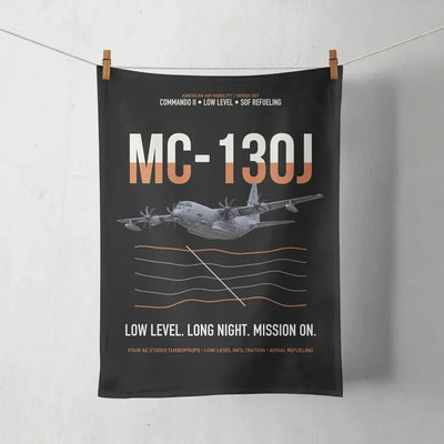 MC-130J COMMANDO II design on black towel