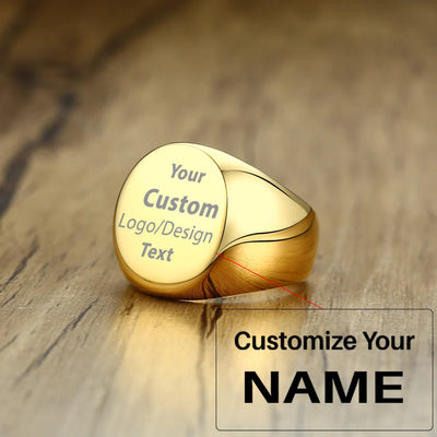 Your Custom Design & Image & Logo & Text Design 20MM Stainless Steel (2) Circular aviation ring in stainless steel.