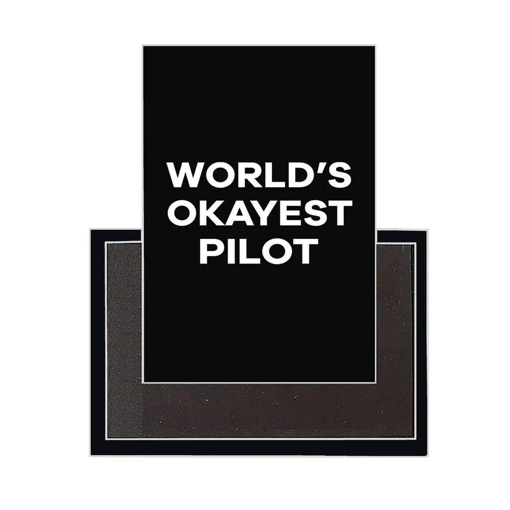 World's Okayest aviation design magnet in strong neodymium core.