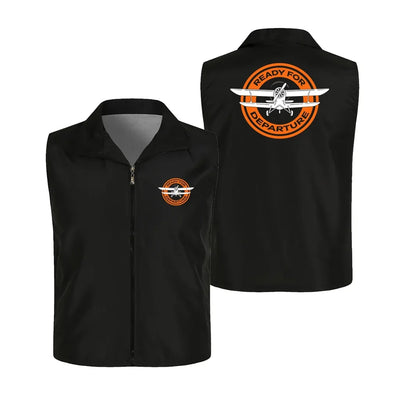 Ready for Departure Thin Style aviation design printed on lightweight shell with sleeveless design thin vest.