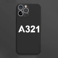 Thumbnail for Airbus A321 Flat Text aviation print soft silicone iPhone case, fits iPhone.