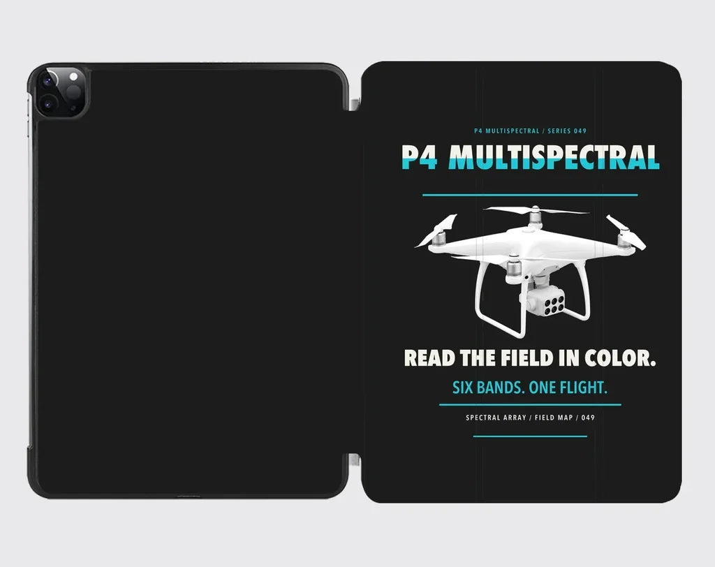 DJI P4 Multispectral design on black ipad tablet case