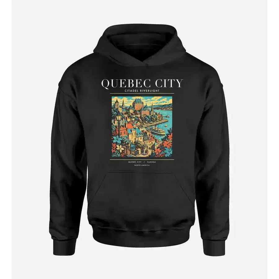 QUEBEC CITY - Poster - Premium Hoodie - Black