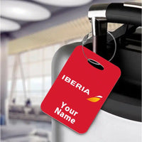 Thumbnail for Iberia Airlines aviation print acrylic luggage tag, durable acrylic.