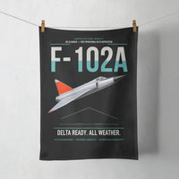 Thumbnail for F-102A Delta Dagger design on black towel