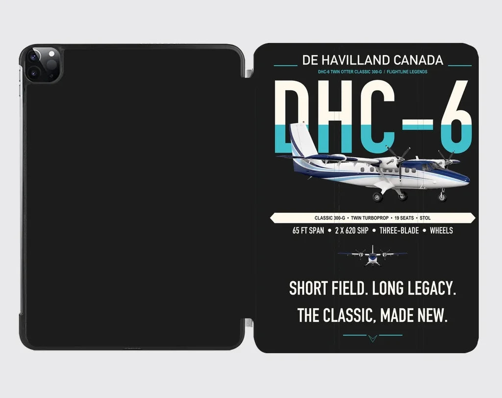DHC-6 Twin Otter Classic 300-G design on black ipad tablet case
