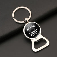 Thumbnail for Student Pilot Bottle Opener aviation design on bottle-opener key chain, durable metal alloy with built-in opener.