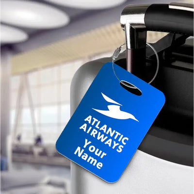 Atlantic airways aviation print acrylic luggage tag, durable acrylic.