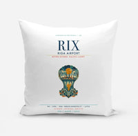 Thumbnail for Riga Airport (RIX) design on white pillow