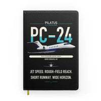Thumbnail for Pilatus PC-24 design on black notebook