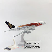 Thumbnail for Side view of Singapore Airlines Airbus A380 Airplane Model (18CM) aviation 18cm scale model aircraft in diecast metal.