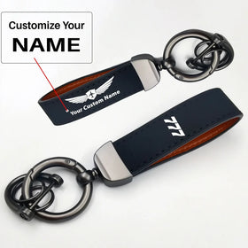 Boeing 777 Text Horseshoe Buckle Key Chains