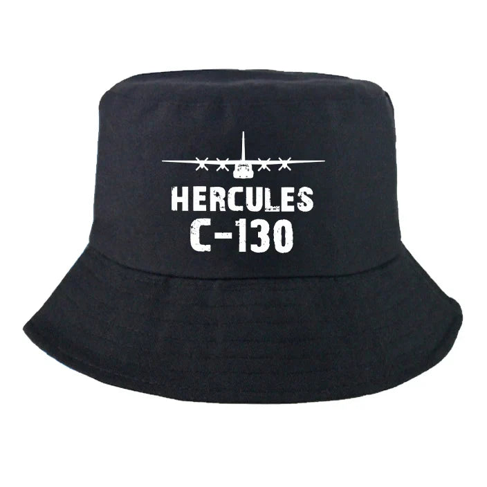 Military Transport Airplane C 130 summer hat - black