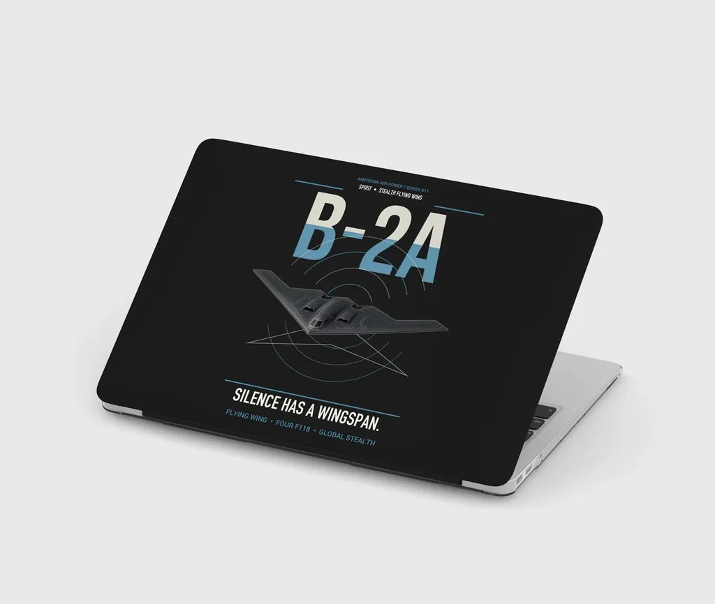 B-2A Spirit design on black MacBook case