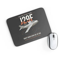 Thumbnail for Saab J 29F Tunnan design on black rectangle mouse pad