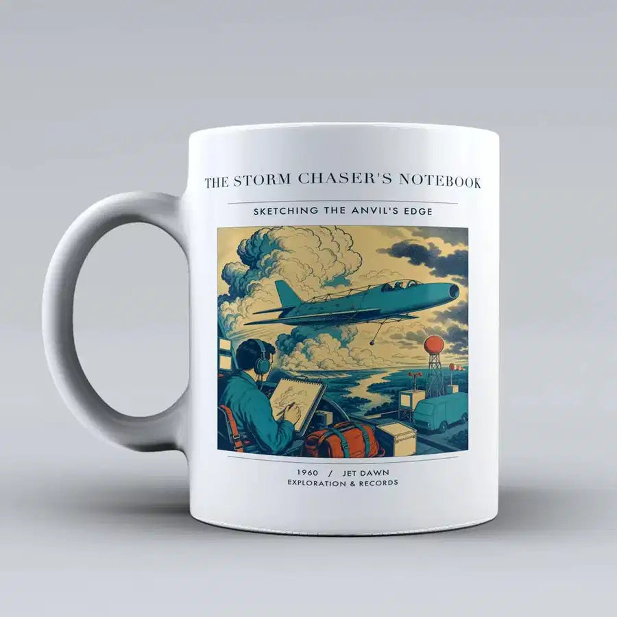 VINTAGE G4393 - The Storm Chaser's Notebook - Ceramic Mug design on white