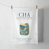 Thumbnail for Chattanooga Airport (CHA) design on white towel