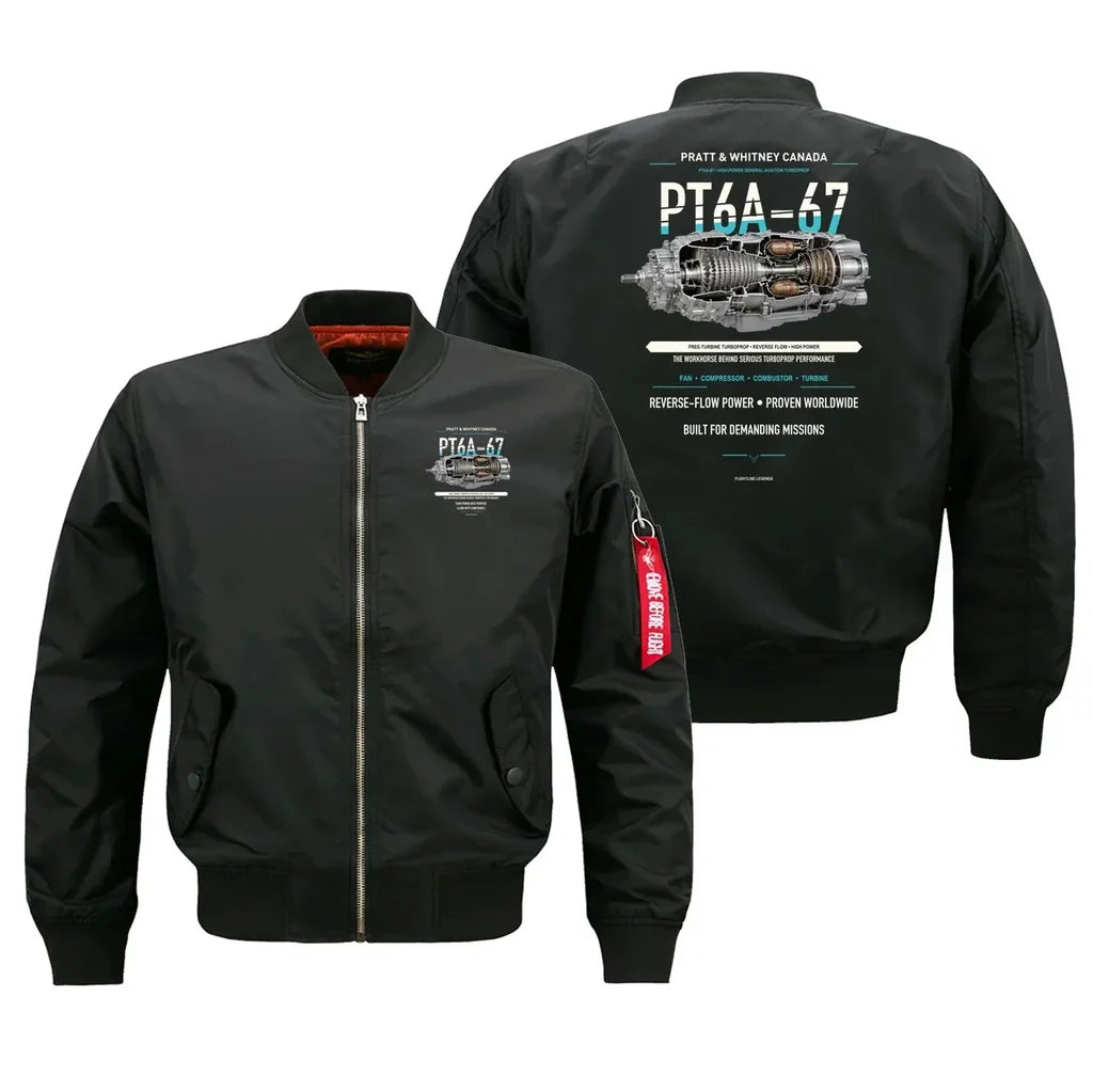 PT6A-67 design on black bomber