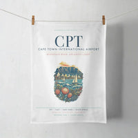 Thumbnail for Cape Town International Airport (CPT) design on white towel
