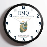 Thumbnail for Taichung International Airport (RMQ) design on white framed wall clock