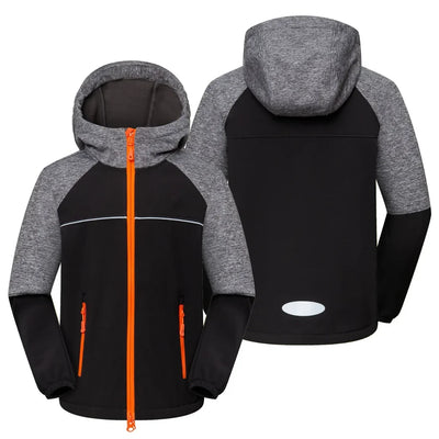 NO aviation design printed on warm polar fleece kids' polar jacket.