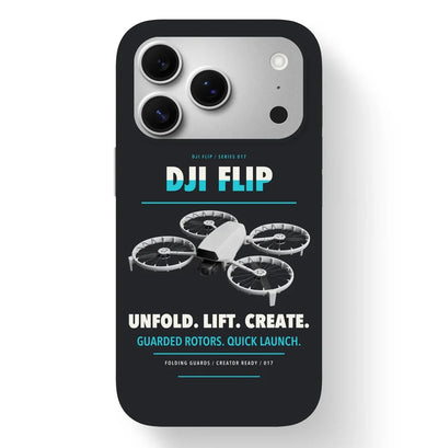 DJI Flip Case design on black iphone case