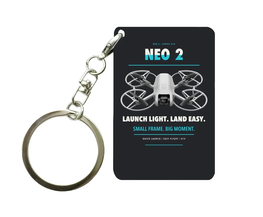 DJI Neo 2 Key Chain design on black key chain