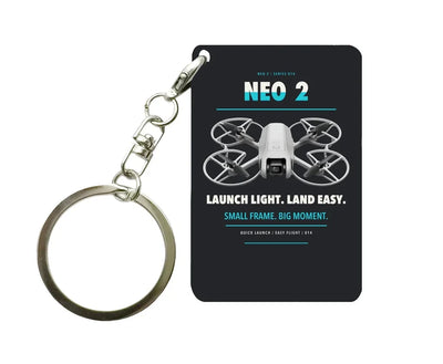 DJI Neo 2 Key Chain design on black key chain