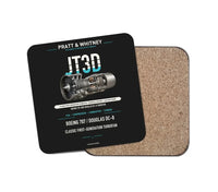 Thumbnail for JT3D design on black 1 piece coaster
