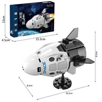Thumbnail for 88pcs Lego-Compatible Spacecraft Building Blocks aviation themed Lego-style model aircraft in ABS plastic.