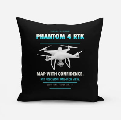 DJI Phantom 4 RTK design on black pillow