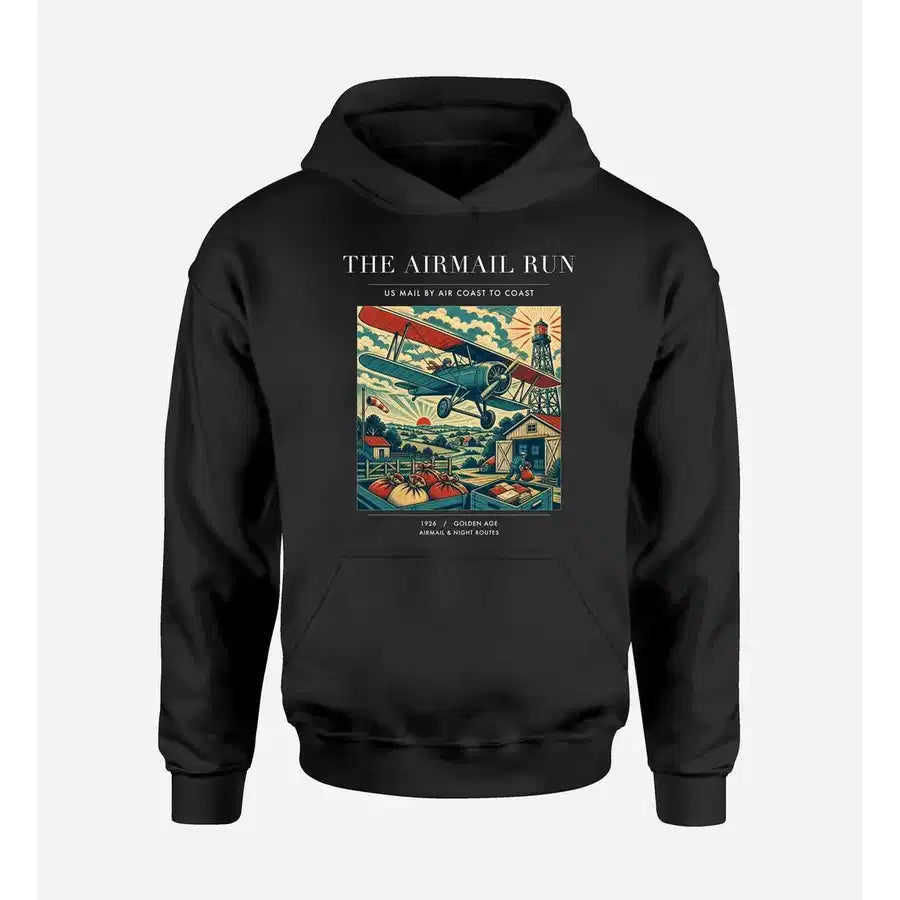 VINTAGE G4015 - The Airmail Run - Premium Hoodie design on black premium