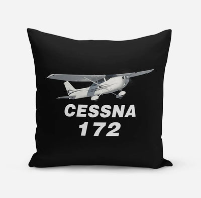 The Cessna 172 aviation design on soft polyester filling pillow.