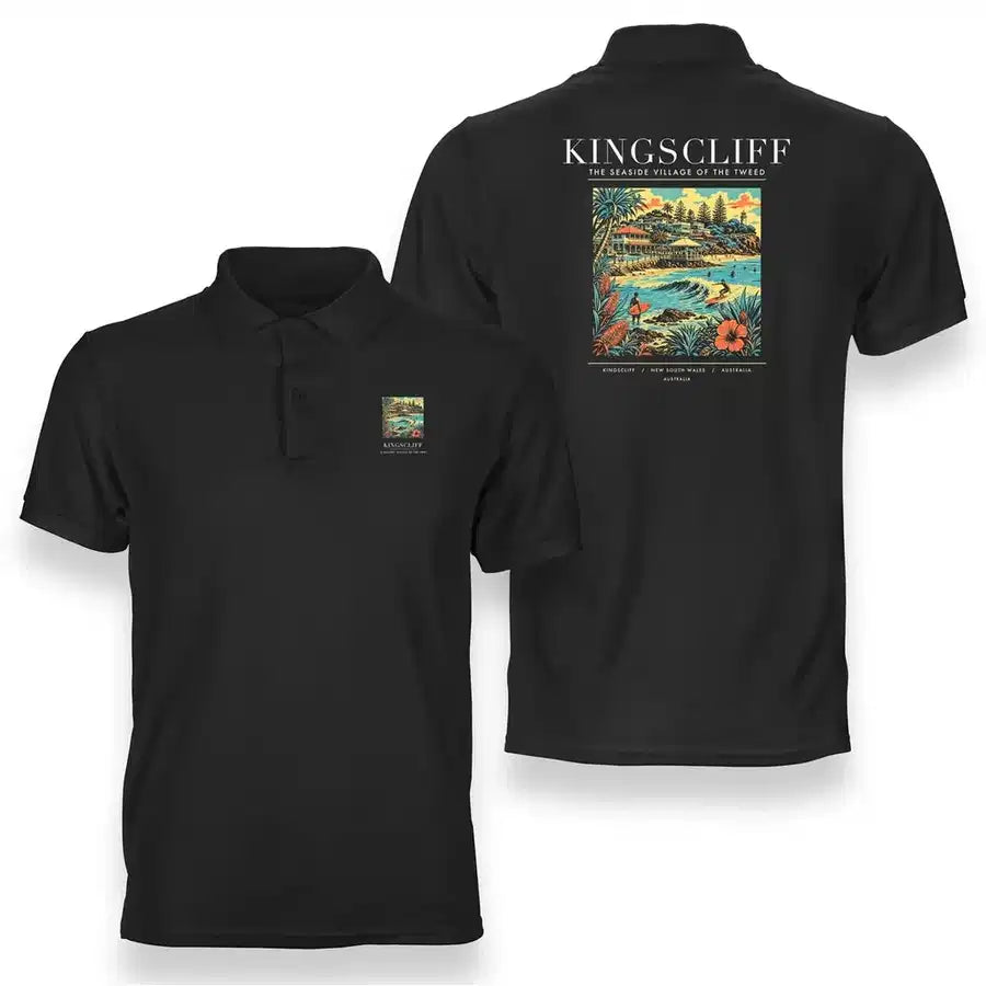 KINGSCLIFF - Poster - Double-Side Polo - Black