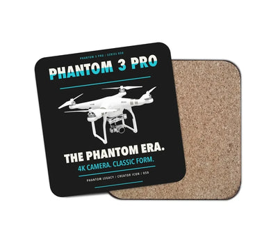 DJI Phantom 3 Professional design on black 1 piece coaster