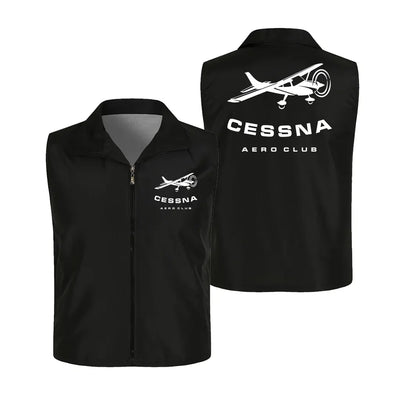 Cessna Aeroclub Thin Style aviation design printed on lightweight shell with sleeveless design thin vest.