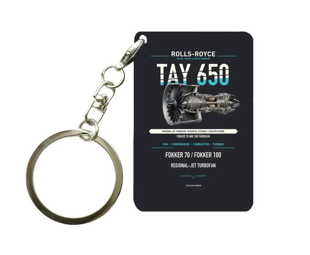 TAY 650 Key Chain design on black key chain